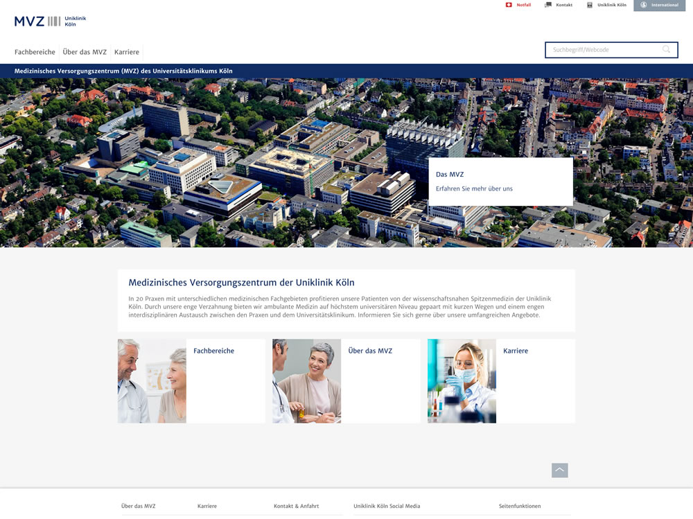 MVZ: Neues Logo und mobiler Internetauftritt online | Uniklinik Köln