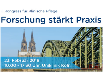 Am 23. Februar 2018 findet der 1. Kongress Klinische Pflege statt Am 23. Februar 2018 findet der 1. Kongress Klinische Pflege statt