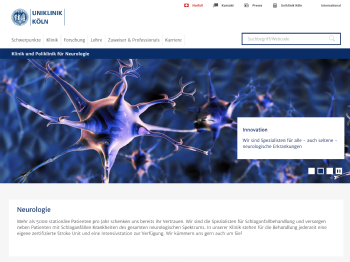 Neue responsive Website der Klinik und Poliklinik für Neurologie, Foto: Uniklinik Köln
