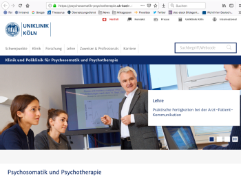 Neuer Webauftritt der Psychosomatik und Psychotherapie, Foto: Uniklinik Köln