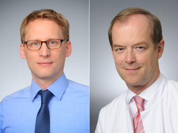 Prof. Dr. Florian Klein und Prof. Dr. Michael Hallek (v.l.), Foto: Michael Wodak