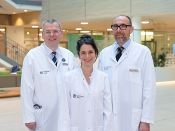 v.l. Prof. Dr. Oliver Cornely, Dr. Ilana Reinhold und Dr. Ullrich Bethe, Foto: Michael Wodak