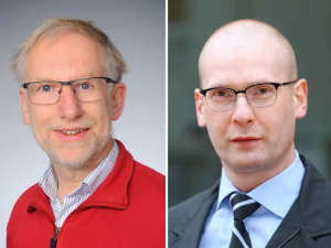 v.l. Prof. Dr. Hinrich Abken, Dr. Marco Herling, Foto l. Uniklinik Köln, Foto r. Ellen Bornkessel, Portraitfotografie für Unternehmen v.l. Prof. Dr. Hinrich Abken, Dr. Marco Herling, Foto l. Uniklinik Köln, Foto r. Ellen Bornkessel, Portraitfotografie für Unternehmen