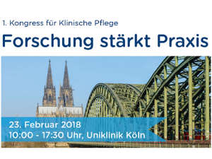 Am 23. Februar 2018 findet der 1. Kongress Klinische Pflege statt, Grafik: Uniklinik Köln Am 23. Februar 2018 findet der 1. Kongress Klinische Pflege statt, Grafik: Uniklinik Köln