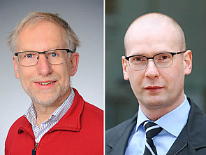 v.l. Prof. Dr. Hinrich Abken, Dr. Marco Herling, Foto l. Uniklinik Köln, Foto r. Ellen Bornkessel, Portraitfotografie für Unternehmen