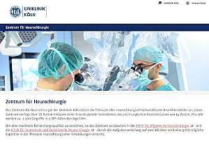 Die neuen Webseiten des Zentrums für Neurochirurgie passen sich jedem mobilen Endgerät an. Foto: Uniklinik Köln Die neuen Webseiten des Zentrums für Neurochirurgie passen sich jedem mobilen Endgerät an. Foto: Uniklinik Köln