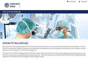 Die neuen Webseiten des Zentrums für Neurochirurgie passen sich jedem mobilen Endgerät an. Foto: Uniklinik Köln