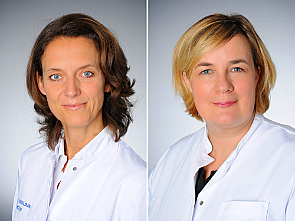 Prof. Dr. Christiane Bruns und Prof. Dr. Jessica Leers (v.l.), Foto: Uniklinik Köln