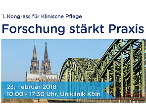 Am 23. Februar 2018 findet der 1. Kongress Klinische Pflege statt, Grafik: Uniklinik Köln