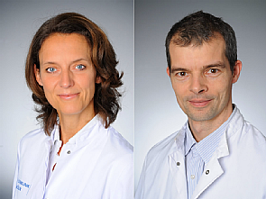 v.l. Prof. Dr. Christiane Bruns und Priv.-Doz. Dr. Thomas Zander, Foto: Uniklinik Köln