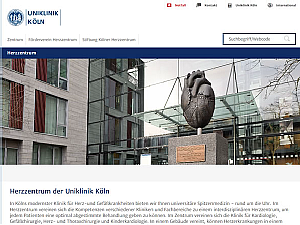 Neue responsive Website des Herzzentrums der Uniklinik Köln, Foto: Uniklinik Köln