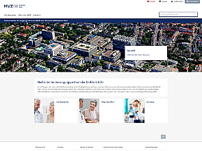 Neue responsive Website des Medizinischen Versorgungszentrums (MVZ) der Uniklinik Köln