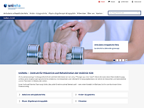 Neue responsive Website der UniReha Foto: Uniklinik Köln