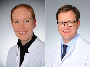 v.l. Dr. Bettina Baeßler und Dr. Michael Püsken, Foto: Uniklinik Köln