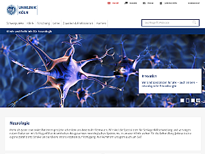 Neue responsive Website der Klinik und Poliklinik für Neurologie, Foto: Uniklinik Köln Neue responsive Website der Klinik und Poliklinik für Neurologie, Foto: Uniklinik Köln