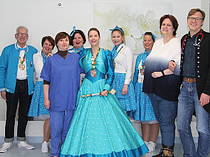 Prinzessin Jenny I. samt Gefolge auf der Säuglingsstation, Foto: Uniklinik Köln
