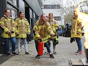 Voller Einsatz bei der Werkfeuerwehr beim Girls' and Boys' Day, Foto: Uniklinik Köln