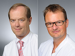 Prof. Dr. Michael Hallek und Priv.-Doz. Dr. Matthias Kochanek (v.l.), Foto: Michael Wodak