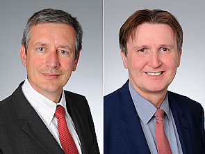 Univ.-Prof. Dr. Edgar Schömig und Damian Grüttner (v.l.), Foto: Thies Schöning