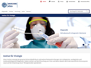 Neue responsive Website des Instituts für Virologie, Foto: Uniklinik Köln