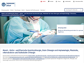 Der neue Webauftritt der Mund-, Kiefer- und Gesichtschirurgie, Foto: Uniklinik Köln