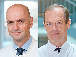 Prof. Dr. Martin Schuler und Prof. Dr. Michael Hallek (v.l.), Foto: Martin Kaiser / Michael Wodak