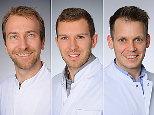 Priv.-Doz. Dr. Matti Adam, Dr. Felix Nettersheim und Dr. Dennis Mehrkens (v.l.), Fotos: Michael Wodak