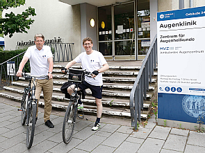 Prof. Dr. Claus Cursiefen und Prof. Dr. Gerd Geerling (v.l.), Foto: Dorothea Hensen
