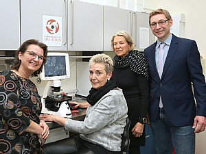 v. l. n. r.: Martina Schönhals, Gabriele Braun, Anne Christine Kerp, Prof. Dr. Felix Bock, Foto: Reinhold Friedemann