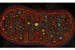 Stilistische Zeichnung eines Mitochondriums