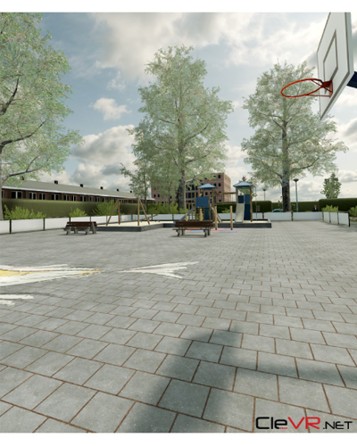 Basketballplatz in der virtuellen Welt